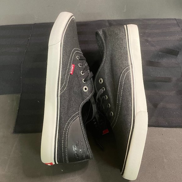 Levis Comfort Canvas Mens Sz 13 Sneakers Shoe Black Upper Low Top  51751901A NEW - Picture 4 of 10